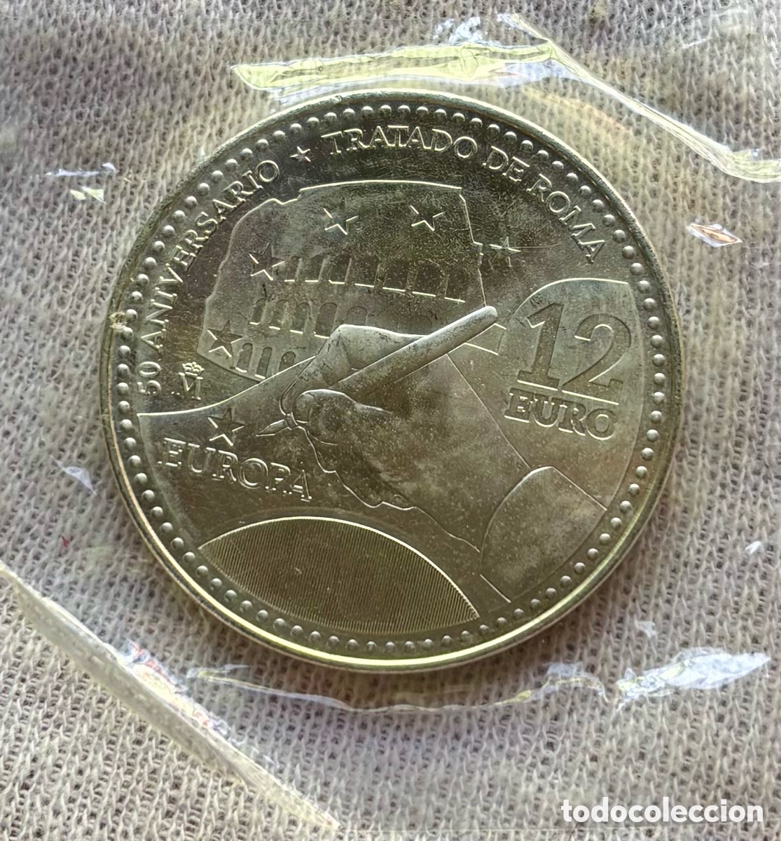 Euros: Moneda PLATA 12 Euro 2007. En Blister. Tratado de Roma