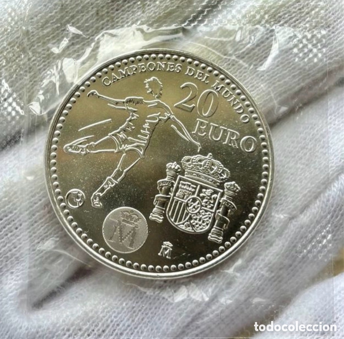Euros: Moneda PLATA 20 Euro 2010 En Blister. Campeones del Mundo