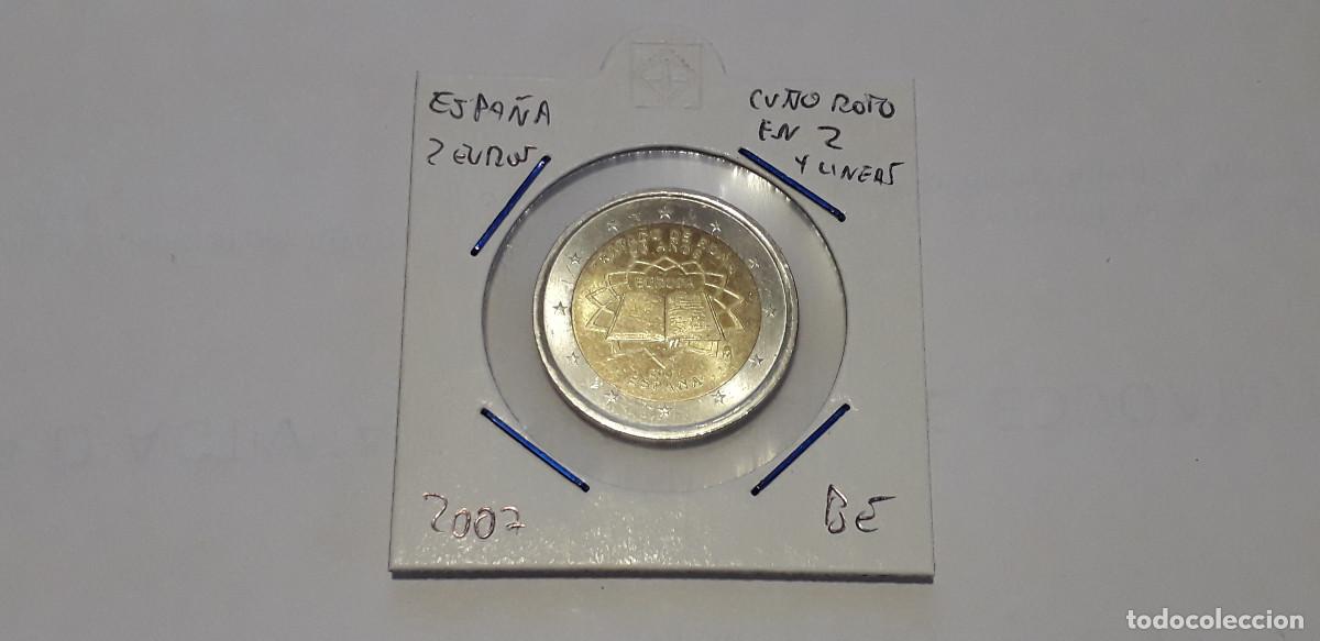 Euros: 003892NUM-X0134-Espa&ntilde;a- 2 &euro; -2007- tratado roma- Cu&ntilde;o roto 2 - encartonada