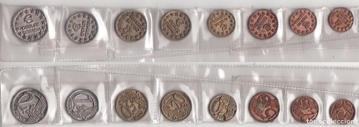 Euros: COLECCION COMPLETA DE LOS EUROS EN PRUEBA DE LA CAIXA DE TERRASSA