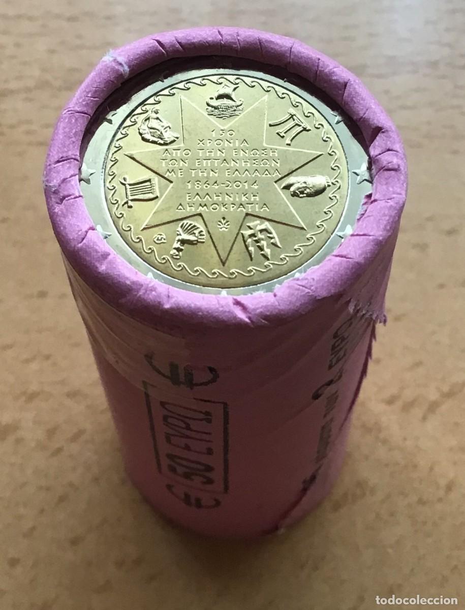 Euros: 2 euros conmemorativos de Grecia. Uni&oacute;n de las Islas J&oacute;nicas. A&ntilde;o 2014. Sin circular