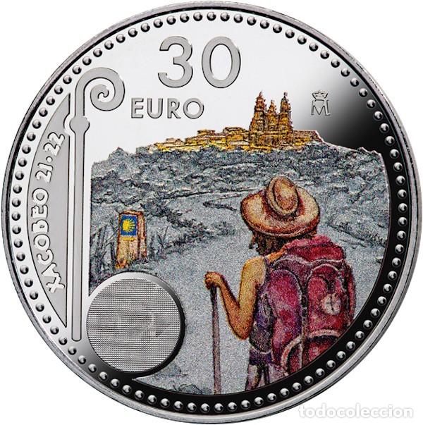 Euros: ESPA&Ntilde;A 30 EURO 2021 PLATA - XACOBEO 2021-22 -