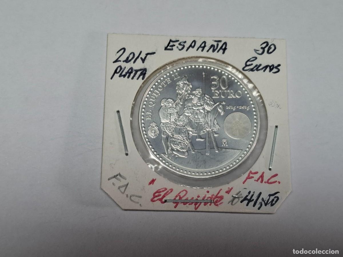 Euros: 30 EUROS de PLATA de 2015 EL QUIJOTE BANCO DE ESPA&Ntilde;A en FDC