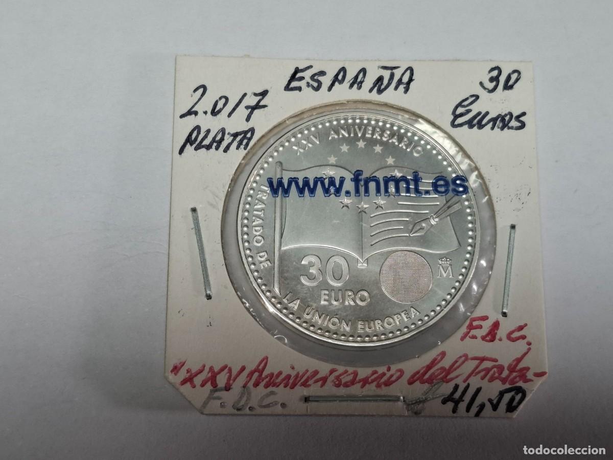 Euros: 30 EUROS de PLATA de 2017 XXV TRATADO EUROPA BANCO DE ESPA&Ntilde;A en FDC
