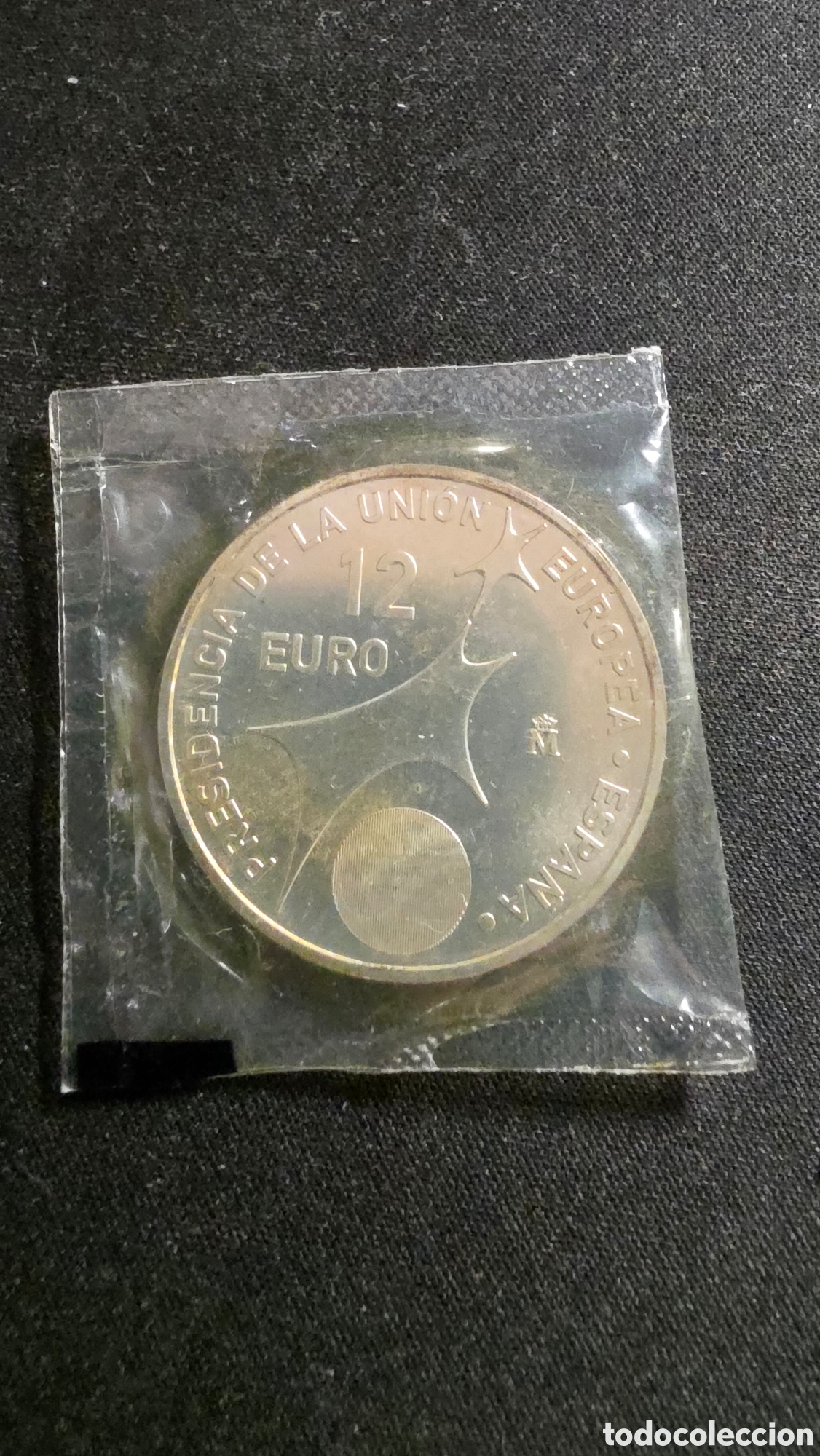 Euros: 12 euros 2002 Juan Carlos I y Sof&iacute;a &ndash; Presidencia UE &ndash; Plata 925
