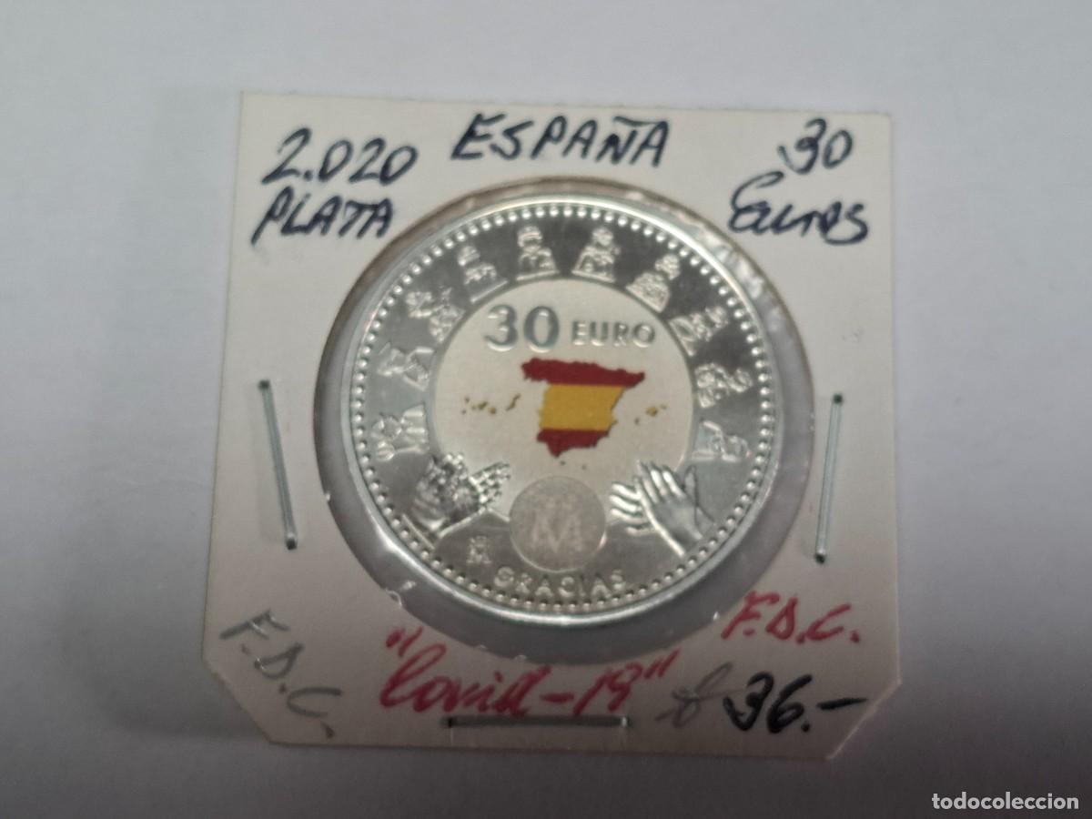 Euros: 30 EUROS de PLATA de 2020 COVID 19 BANCO DE ESPA&Ntilde;A en FDC