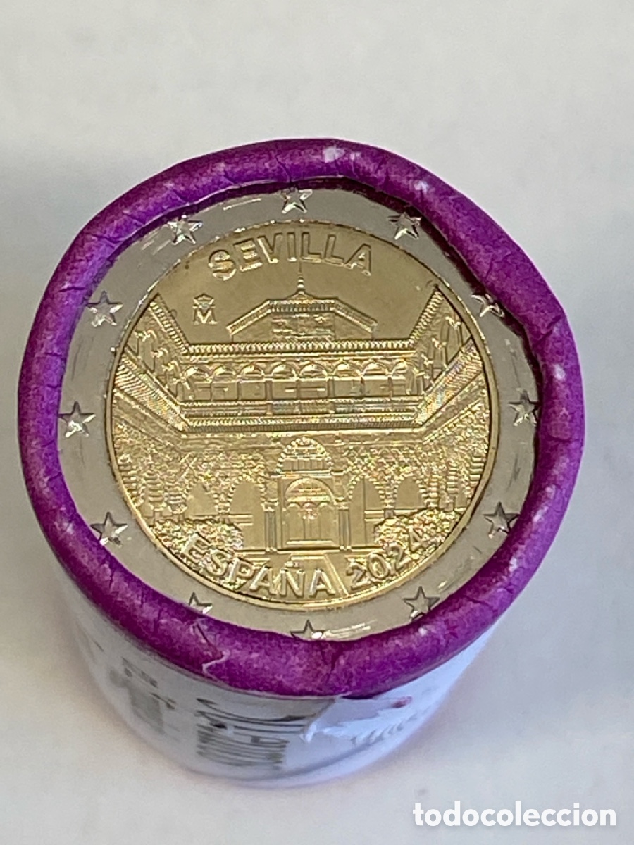 Euros: Una moneda de 2e Conmemorativa del Alc&aacute;zar de Sevilla 2024.
