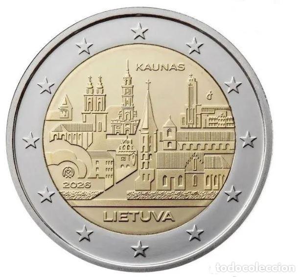 Euros: MONEDA 2 EUROS LITUANIA 2026 - KAUNAS - SIN CIRCULAR