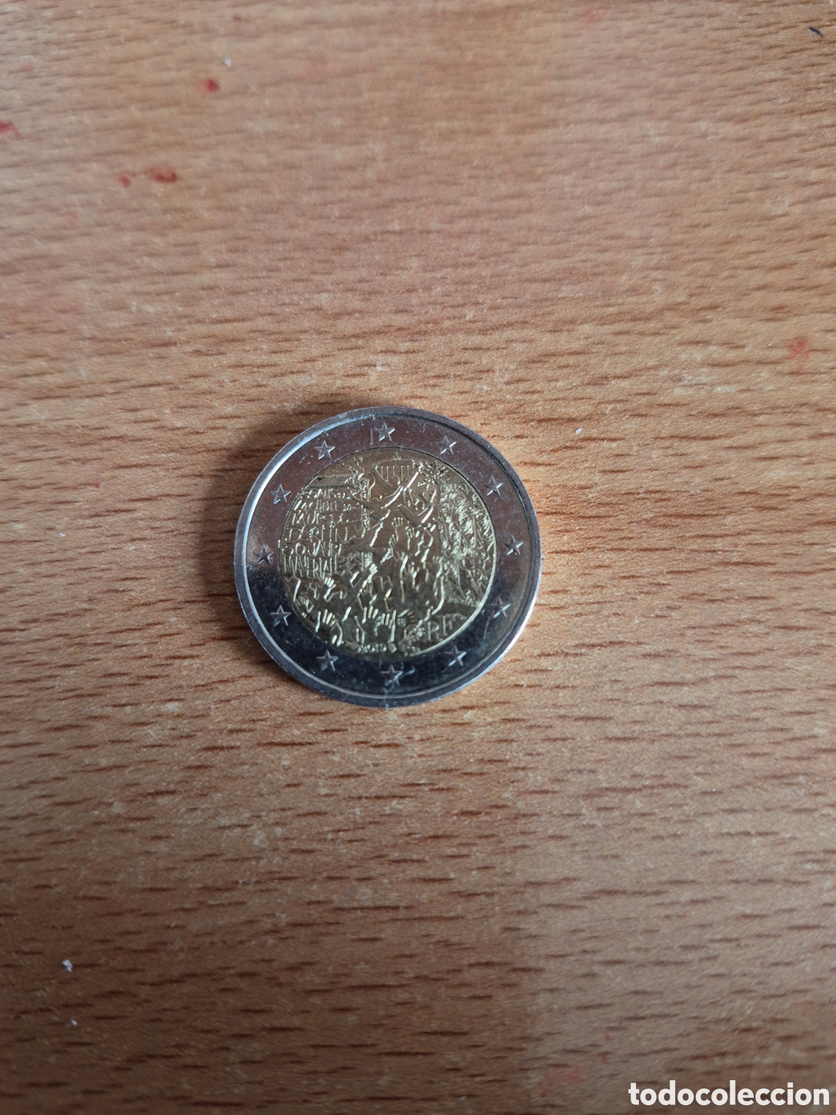 Euros: FRANCIA 2019 MONEDA DE 2 EUROS CONMEMORATIVA 30 A&ntilde;os de la ca&iacute;da del Muro de Berl&iacute;n CIRCULADA