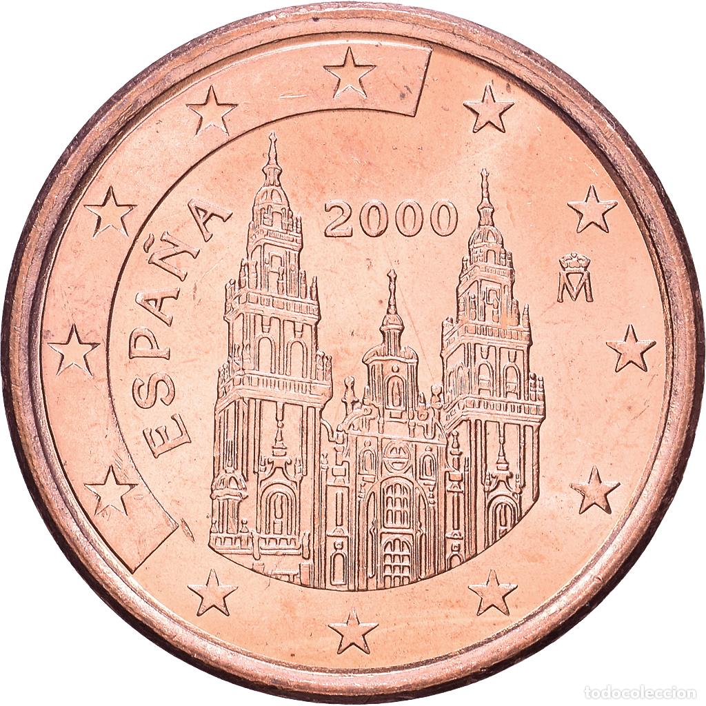 Euros: [#1514211] Espa&ntilde;a, 5 Centimes, Burgos cathedral, 2000, Madrid, Cobre chapado en acero, SC