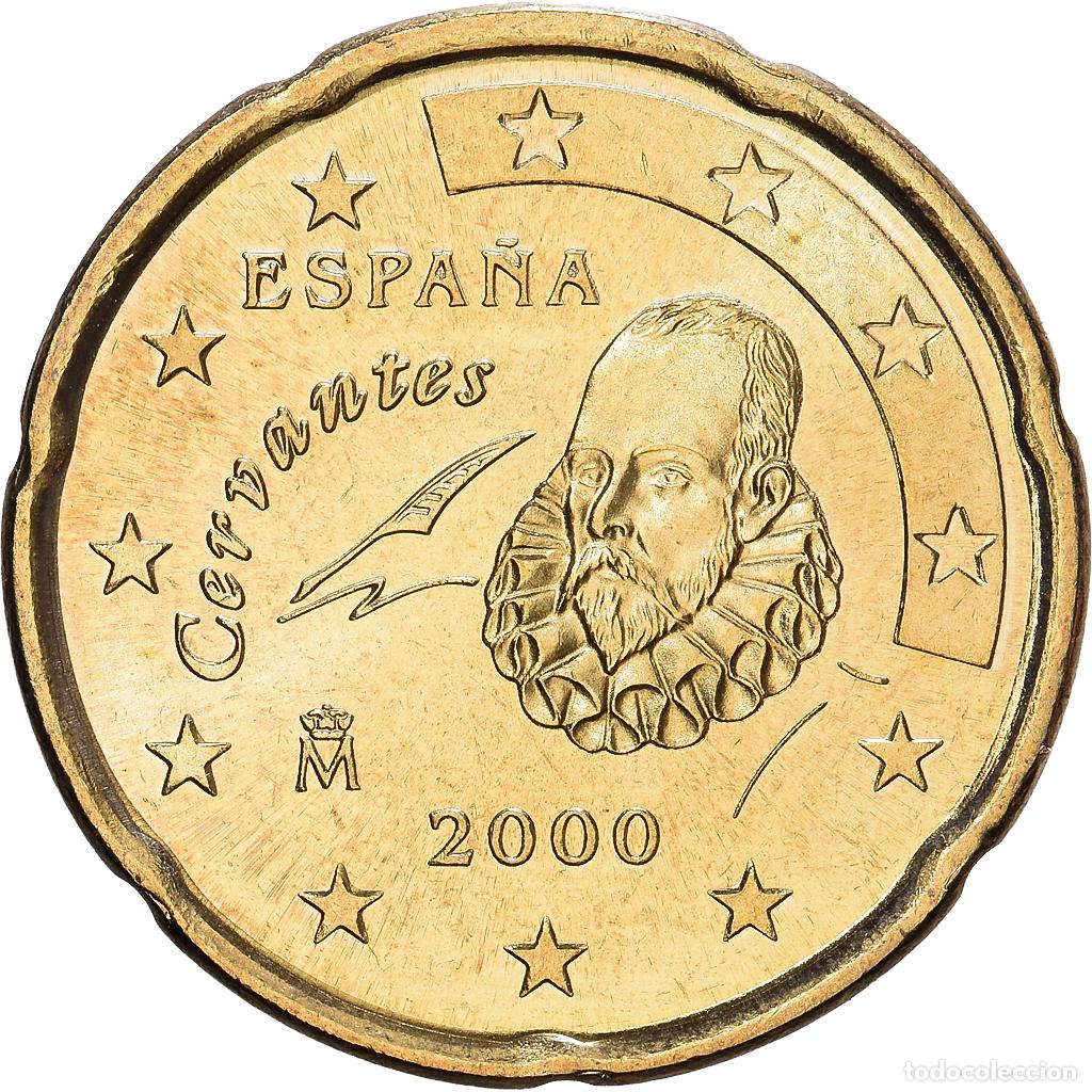 Euros: [#1514154] Espa&ntilde;a, 20 Centimes, Miguel de Cervantes, 2000, Madrid, Nordic gold, SC