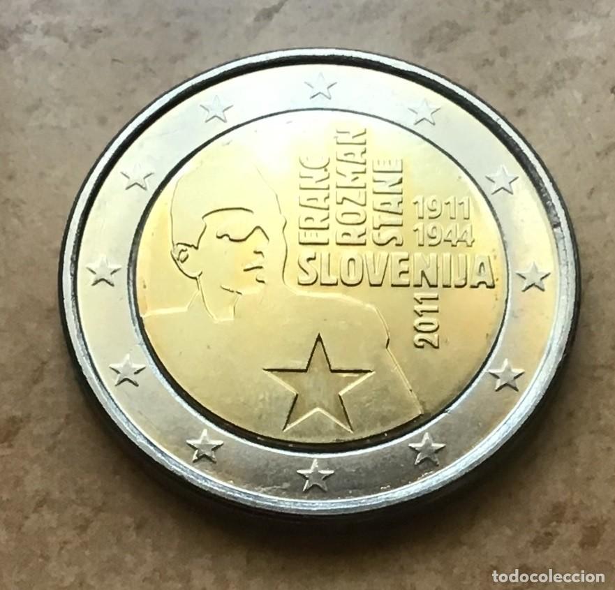 Euros: 2 euros conmemorativos de Eslovenia. Frank Rozman. A&ntilde;o 2011. Sin circular