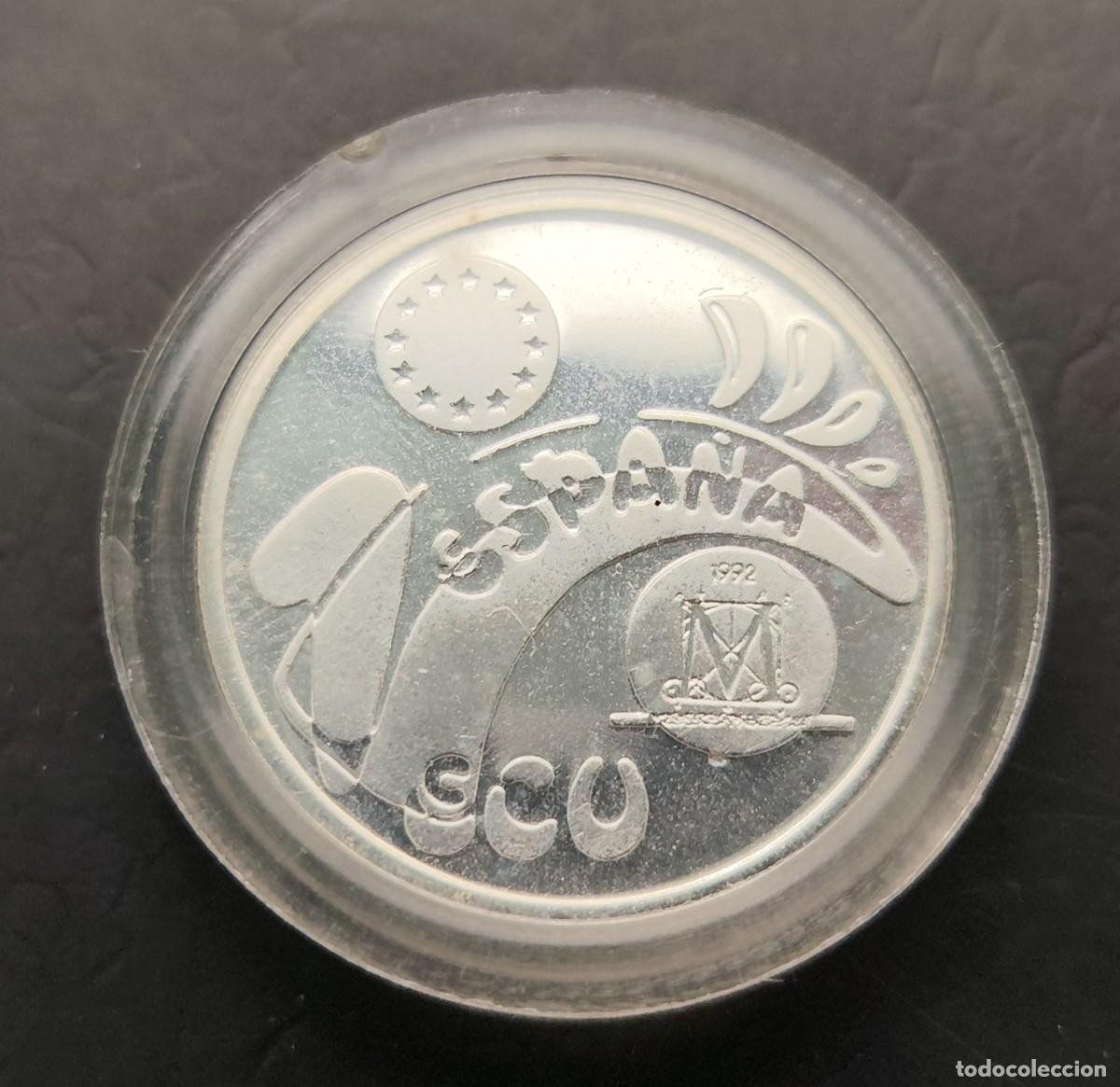 Euros: ESPA&Ntilde;A A&Ntilde;O 1992 , 1 ECU PLATA (925) &rdquo; MADRID CAPITAL EUROPEA DE LA CULTURA &rdquo;