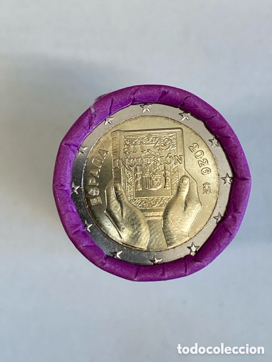 Euros: 2 euros Espa&ntilde;a 2026 &ndash; Moneda Conmemorativa Inclusi&oacute;n &ndash; Sin Circular
