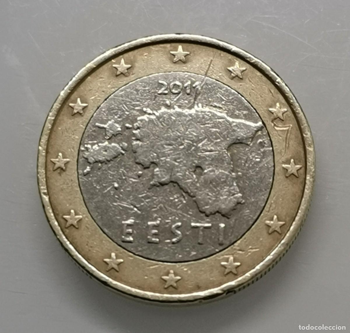 Euros: 1 EURO - ESTONIA - 2011 - (MAPA) CON SE&Ntilde;ALES DE USO.