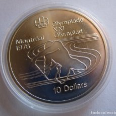 Monedas de Felipe VI: CANADA .10 DOLARES DE PLATA . XXI OLIMPIADA DE MONTREAL . GRAN TAMAÑO Y PESO . 48,60 G. SIN CIRCULAR