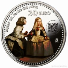 Monnaies de Felipe VI: ESPAÑA 30 EURO PLATA 2018 LAS MENINAS - 200 AÑOS DEL MUSEO DEL PRADO. Lote 250107225