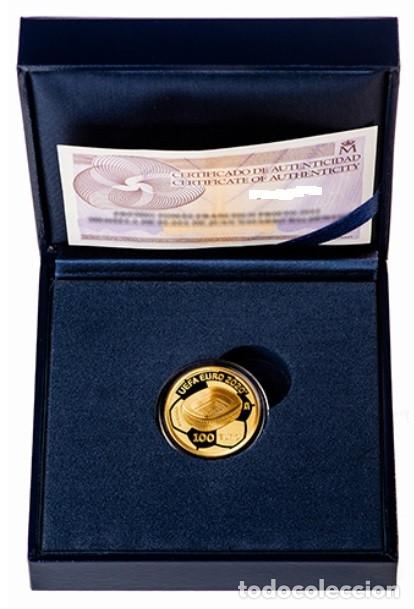 Monedas de Felipe VI: ESPAÑA 100 euro oro 2020 proof 2 escudos UEFA EURO 2020 - Foto 1 - 194717308