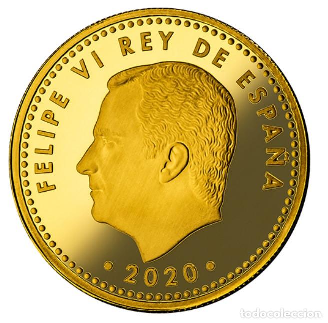 Monedas de Felipe VI: ESPAÑA 100 euro oro 2020 proof 2 escudos UEFA EURO 2020 - Foto 3 - 194717308