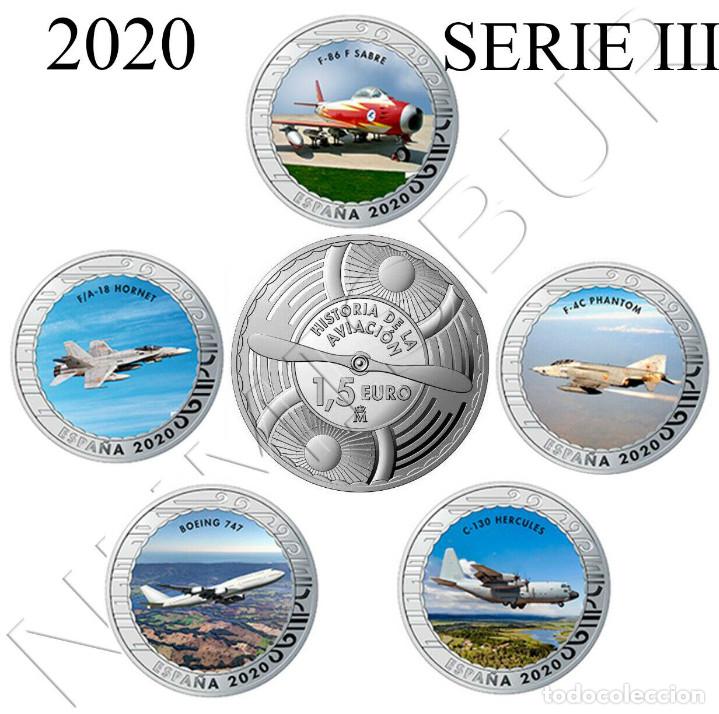 Monedas de Felipe VI: ESPAÑA 2020 | Serie completa HISTORIA DE LA AVIACION - Album + 20 monedas 1.5€ - Foto 4 - 230832735