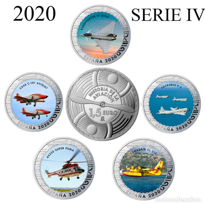 Monedas de Felipe VI: ESPAÑA 2020 | Serie completa HISTORIA DE LA AVIACION - Album + 20 monedas 1.5€ - Foto 5 - 230832735