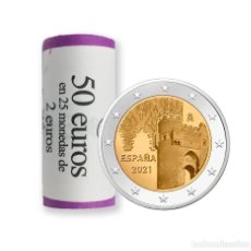 Monedas de Felipe VI: ESPAÑA CARTUCHO ORIGINAL 2 EURO 2021 PUERTA DEL SOL DE TOLEDO S/C