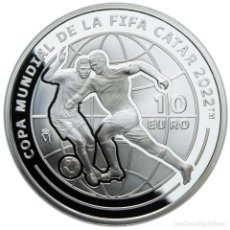 Monedas de Felipe VI: ESPAÑA: 10 EURO PLATA 2021 PROOF COPA MUNDIAL DE LA FIFA CATAR 2022. Lote 259301560