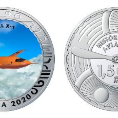 Monedas de Felipe VI: ESPAÑA 1,5 EURO 2020 MULTICOLOR AVIÓN BELL X-1. Lote 277760793
