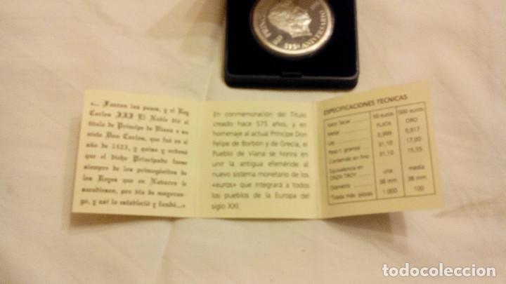 Monedas de Felipe VI: ESTUCHE ORIGINAL MONEDA DE PLATA DEL 575 ANIVERSARIO PRINCIPADO DE VIANA 1998 - Foto 3 - 301708523