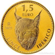 Monedas de Felipe VI: MONEDA ESPAÑA 2021 LINCE IBÉRICO ONZA ORO. Lote 310371068