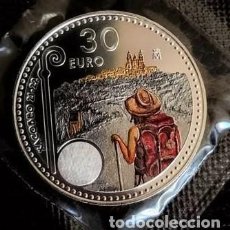 Monedas de Felipe VI: ESPAÑA 30 EUROS PLATA 2021 S/C AÑO XACOBEO 2021 AG.925`PEREGRINO SANTIAGO BOLSA FNMT. Lote 398720059