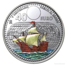 Monedas de Felipe VI: ESPAÑA FNMT 40 EURO PLATA V CENTENARIO VUELTA AL MUNDO 2022 COLOR. Lote 372045721