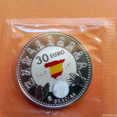 Monedas de Felipe VI: MONEDA PLATA 30 EUROS ESPAÑA - 2020 - GRACIAS - EN SU FUNDA ORIGINAL