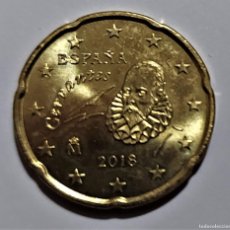 Monedas de Felipe VI: ESPAÑA -20 CENTIMOS DE EURO AÑO 2018 - CERVANTES - MONEDA COMÚN - SIN CIRCULAR