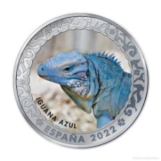 Monedas de Felipe VI: ESPAÑA 1,5 EURO MULTICOLOR 2022 IGUANA AZUL SERIE ANIMALES EN PELIGRO DE EXTINCIÓN. Lote 382259554