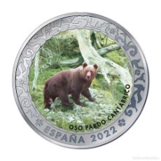 Monedas de Felipe VI: ESPAÑA 1,5 EURO MULTICOLOR 2022 OSO PARDO CANTABRO SERIE ANIMALES EN PELIGRO DE EXTINCIÓN. Lote 382260014