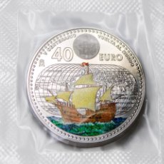 Monedas de Felipe VI: ESPAÑA MONEDA 40 EUROS PLATA-500°ANIVERSARIO DE LA VUELTA AL MUNDO/ AG. 925' -BOLSA ORIGINAL FNMT. Lote 400707754