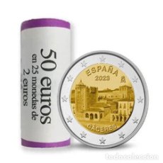 Monedas de Felipe VI: ESPAÑA CARTUCHO 2 EURO 2023 PATRIMONIO MUNDIAL DE LA CIUDAD VIEJA CÁCERES