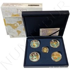 Monedas de Felipe VI: 4 X 10 € ESPAÑA 2019 - 2022 COLECCIÓN COMPLETA VUELTA AL MUNDO EDICIÓN ESPECIAL