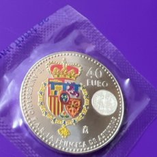 Monedas de Felipe VI: A259. MONEDA DE 40 EURO - 18 ANIVERSARIO S.A.R. LA PRINCESA DE ASTURIAS