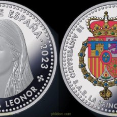 Monedas de Felipe VI: 3607 ESPAÑA 2023 40 EUROS 2023 MAYORÍA DE EDAD DE S.A.R. LA PRINCESA DE ASTURIAS LEONOR