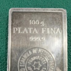 Monedas de Felipe VI: LINGOTE. 100 GR SOCIEDAD DE METALES PRECIOSOS