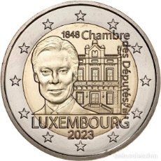 Monedas de Felipe VI: LUXEMBURGO 2 EUROS 2023 175 ANIVERSARIO DE LA CÁMARA DE DIPUTADOS Y PRIMERA CONSTITUCIÓN