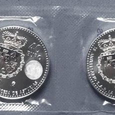 Monedas de Felipe VI: X 2 MONEDA 40 EUROS 2023 PRINCESA LEONOR-MAY. EDAD-ESPAÑA-PLATA AG.925'-BOLSA ORIGINAL FNMT-ENVIO YA
