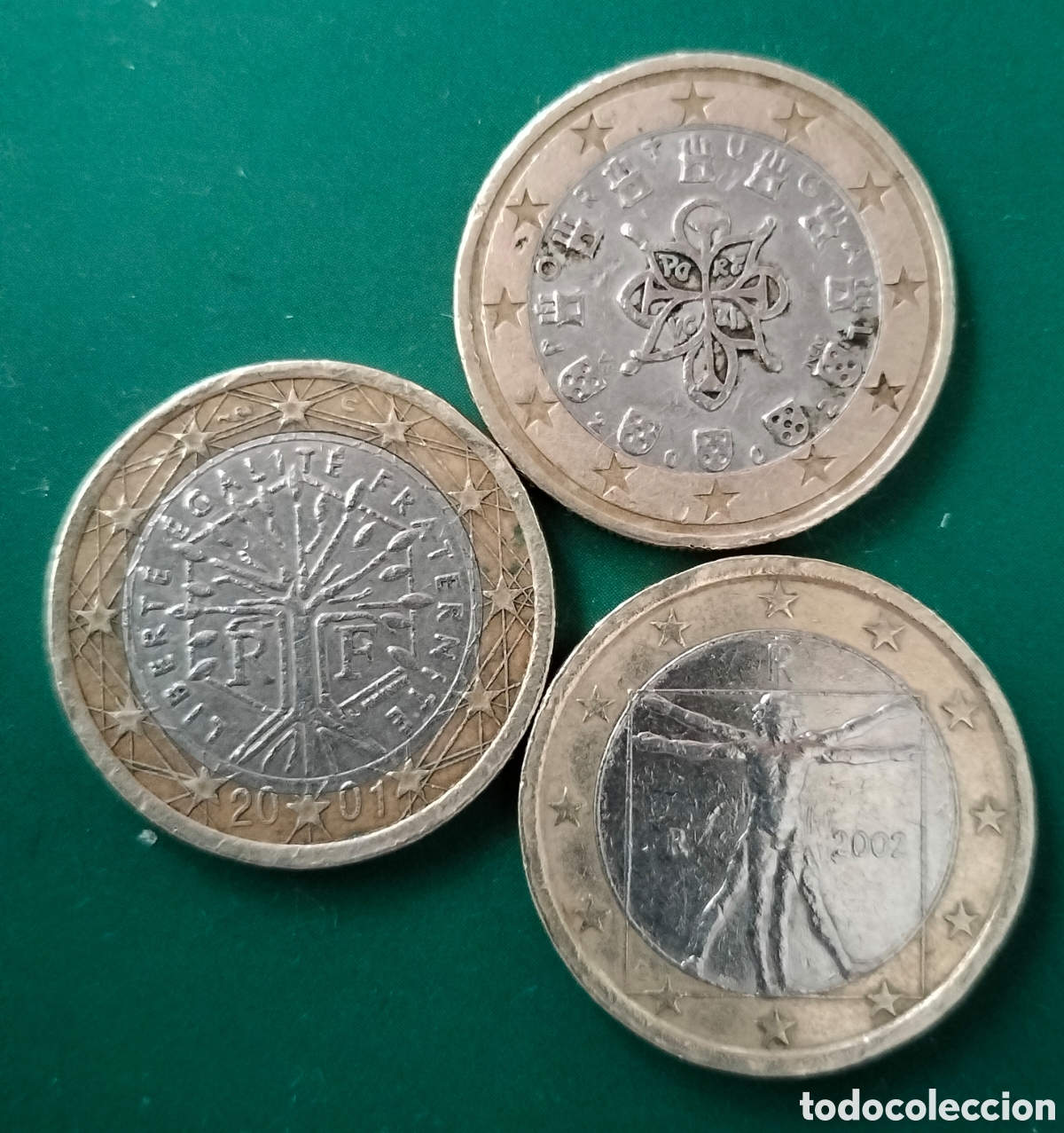 Monedas de Felipe VI: LOTE DE 3 MONEDAS DE 1 EURO DE COLECCI&Oacute;N.
