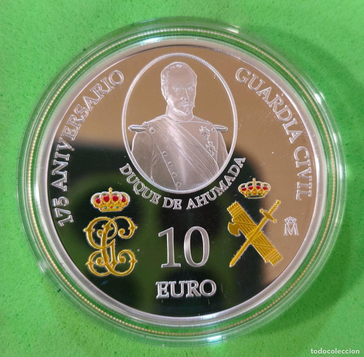 Monedas de Felipe VI: ESPA&Ntilde;A. A&Ntilde;O 2019. 10 EUROS PLATA &rdquo; 175 ANIVERSARIO GUARDIA CIVIL &rdquo;. PESO 27 GR