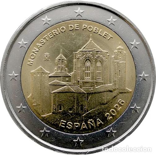 Monedas de Felipe VI: ESPA&Ntilde;A 2 euro 2026 S/C MONASTERIO DE POBLET