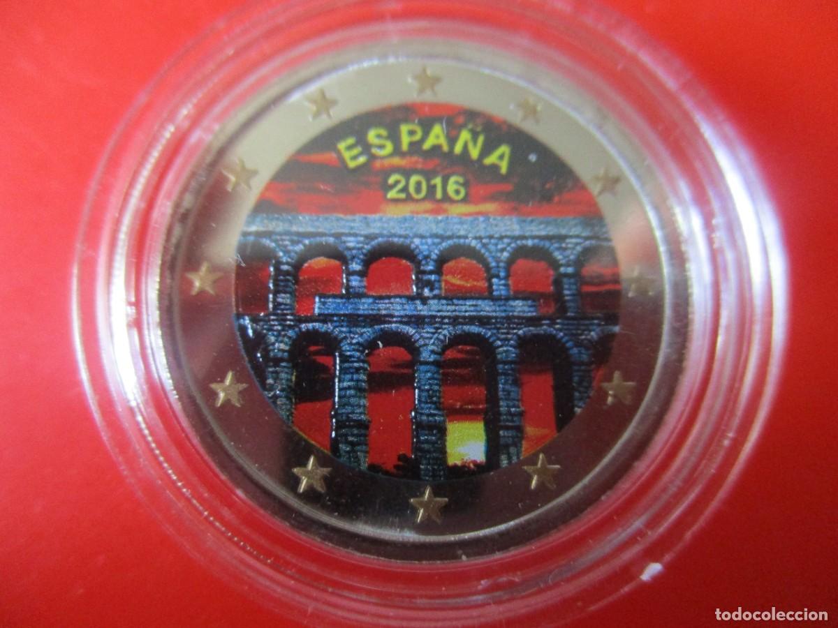 Monedas de Felipe VI: Espa&ntilde;a. Moneda de 2 euros 2016 esmaltada. &rdquo;Segovia