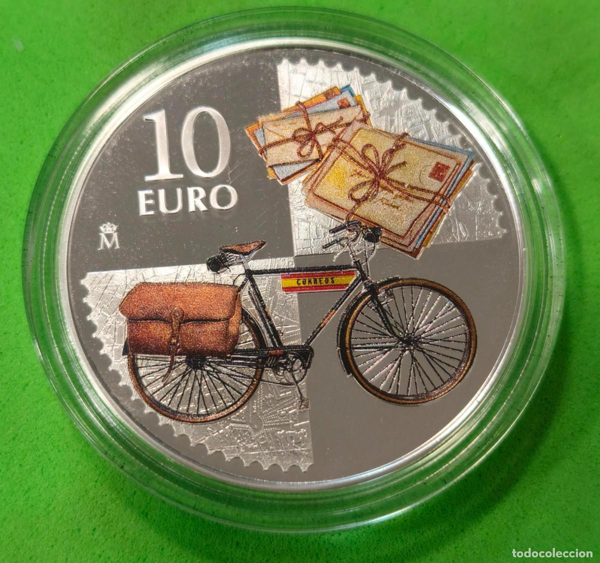 Monedas de Felipe VI: ESPA&Ntilde;A A&Ntilde;O 2025. 10 EUROS PLATA 175 ANIVERSARIO PRIMER SELLO DE ESPA&Ntilde;A.PESO 27GR
