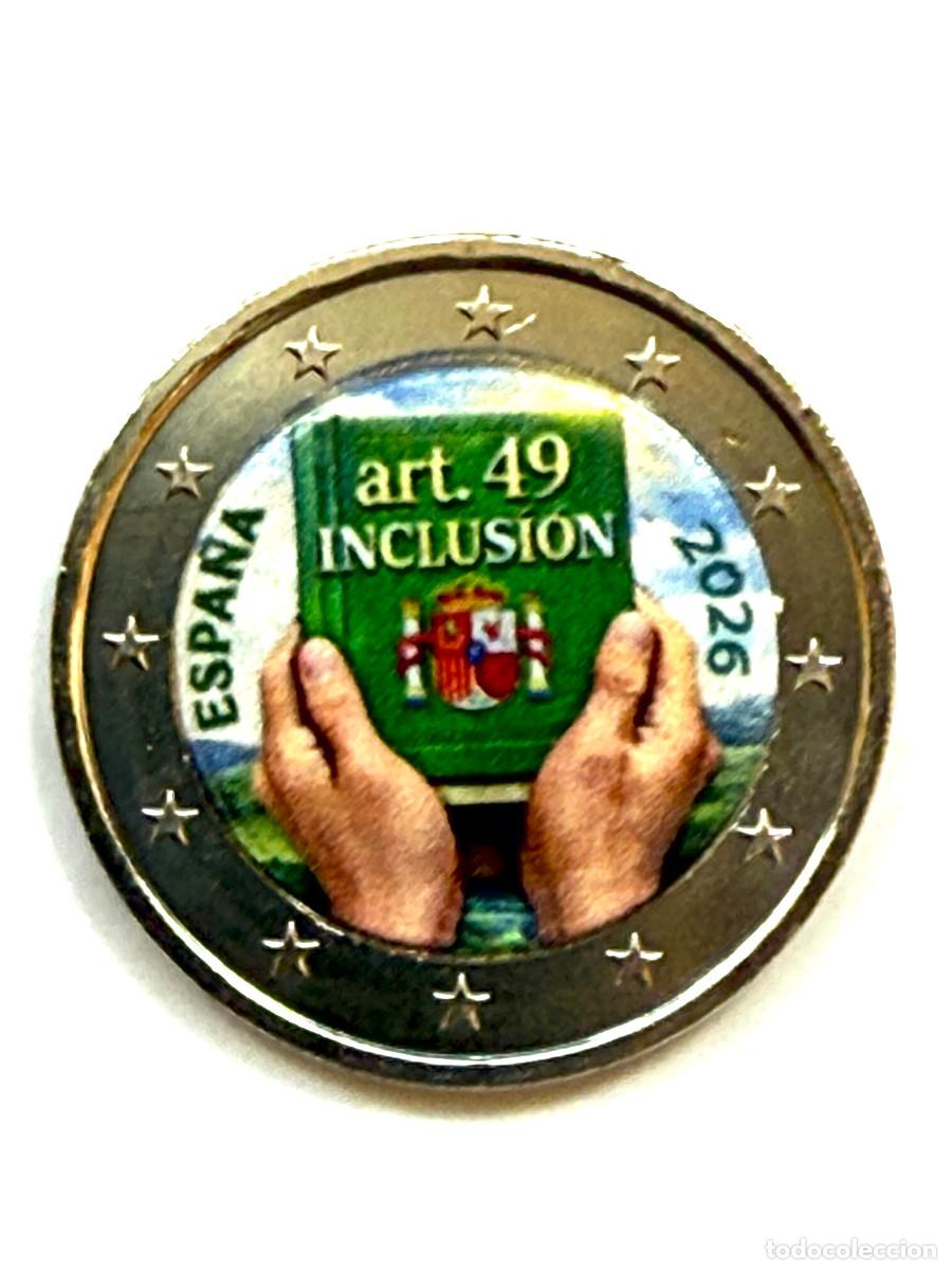 Monedas de Felipe VI: ESPA&Ntilde;A 2 euro 2026 S/C LA DISCAPACIDAD, inclusi&oacute;n Art 49 multicolor (2)